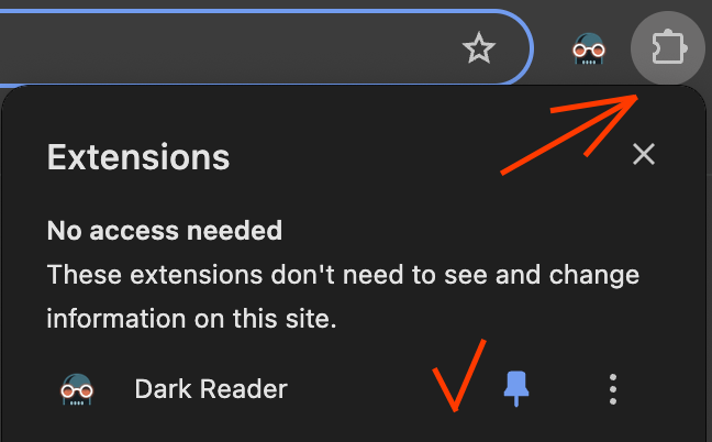 Pin to toolbar